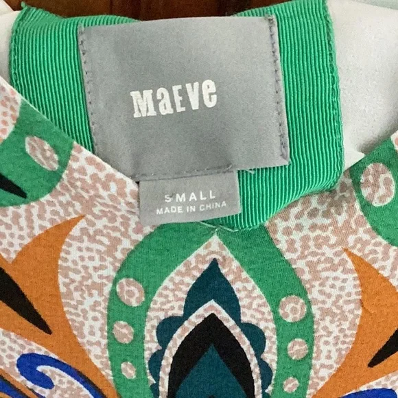 Anthropologie Maeve Folksong Bird Print Shift Dress Size S - Picture 10 of 11